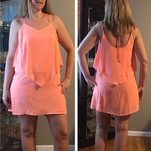 Guess Neon Coral Flowy Dress